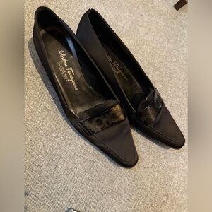 Salvatore Ferragamo Black Low Heels for Women